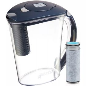 Water Filter 10-Cup Stream Rapids Water Pitcher Dispenser - Gray