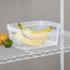 Medium Open Bin Plastic, Clear, Set of 8