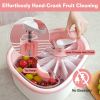 Fruit Vegetable Cleaning Device Salad Manual Washing Spinner with Brush Hand Crank Fruit Washing Machine with Bowl Kitchen Gadget