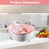 Fruit Vegetable Cleaning Device Salad Manual Washing Spinner with Brush Hand Crank Fruit Washing Machine with Bowl Kitchen Gadget