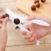 Nut Opener Reusable Stainless Steel Walnut Cracker Kitchen Gadget Tool for Walnut Chestnut Nut Cracker with Safety Lock