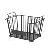 Oceanstar 3-Tier Metal Wire Storage Basket Stand with Removable Baskets – Black