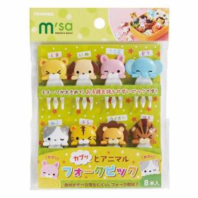 Popular Children's Fruit Cute Bento Fork (Option: Animal head)