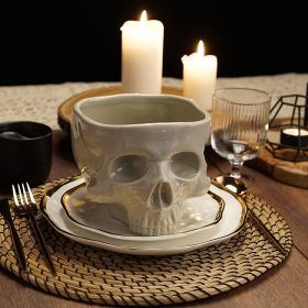 Skull Italian Noodle Bowl Halloween Tableware Table Decoration (Option: Skull Bowl 500ml)