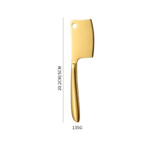 Stainless Steel Cheese Knife 4-piece Multifunctional (Option: Cheese Square Knife Gold)