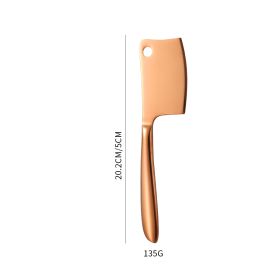 Stainless Steel Cheese Knife 4-piece Multifunctional (Option: Cheese Square Knife Rose Gold)