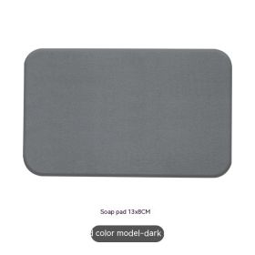 Natural Diatom Mud Hydrophilic Pad Simple Washstand Storage Pad (Option: Dark Gray Soap Pad)