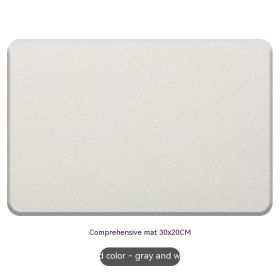 Natural Diatom Mud Hydrophilic Pad Simple Washstand Storage Pad (Option: Grey White Comprehensive Pad)