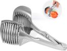 1pc Tomato Slicer Holder; Lemon Cutter; Round Fruits Vegetable Cutting Tools; Handheld Multi Purpose Tongs; Kitchen Gadget