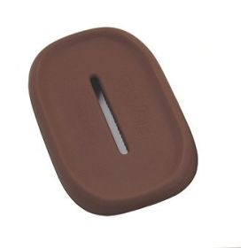 Soap Holder 2-in-1 Silicone + Soft Bath Brush Soap Box for Home Travel Soap Dish Bathroom Accessories (Color: Brown)