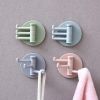 Wall Mount Rotary 3-Hook Kitchen Bathroom Seamless Hooks Hanger for Kitchen Towel Gloves Bathroom Towel Bath Scrubber Organizer