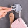 Wall Mount Rotary 3-Hook Kitchen Bathroom Seamless Hooks Hanger for Kitchen Towel Gloves Bathroom Towel Bath Scrubber Organizer