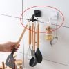 Kitchen accessories Hook Wall Sticky Hook Kitchenware Spatula Spoon Knife Storage Rotating Storage Kitchen Rack Gadget