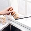 Wooden Pot Dish Washing Brush Bamboo Scruber Tableware Washing Cleaning Kitchen Supplies Home Sink Dishwashing Gadgets Tools